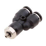 Maxbell 5 Pieces Air Water Hose Triple Push In Male Thread Pneumatic DPX-X6-M5