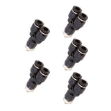 Maxbell 5 Pieces Air Water Hose Triple Push In Male Thread Pneumatic DPX-X6-M5