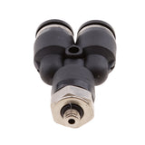 Maxbell 5 Pieces Air Water Hose Triple Push In Male Thread Pneumatic DPX-X6-M5