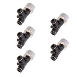 Maxbell 5 Pieces Air Water Line Hose Tube Triple Push In Pneumatic Fitting DPD-D6-04