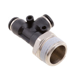 Maxbell 5 Pieces Air Water Line Hose Tube Triple Push In Pneumatic Fitting DPD-D6-04