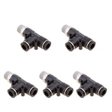 Maxbell 5 Pieces Air Water Line Hose Tube Triple Push In Pneumatic Fitting DPD-D8-02