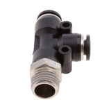 Maxbell 5 Pieces Air Water Line Hose Tube Triple Push In Pneumatic Fitting DPD-D6-02