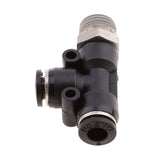 Maxbell 5 Pieces Air Water Line Hose Tube Triple Push In Pneumatic Fitting DPD-D6-02