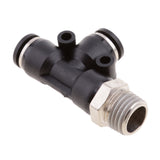 Maxbell 5 Pieces Air Water Line Hose Tube Triple Push In Pneumatic Fitting DPD-D6-02