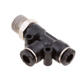 Maxbell 5 Pieces Air Water Line Hose Tube Triple Push In Pneumatic Fitting DPD-D6-02