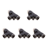 Maxbell 5 Pieces Air Water Line Hose Tube Triple Push In Pneumatic Fitting DPD-D6-M5