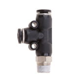 Maxbell 5 Pieces Air Water Line Hose Tube Triple Push In Pneumatic Fitting DPD-D4-01
