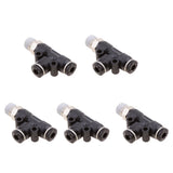Maxbell 5 Pieces Air Water Line Hose Tube Triple Push In Pneumatic Fitting DPD-D4-01