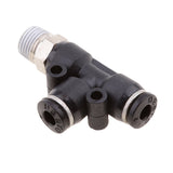 Maxbell 5 Pieces Air Water Line Hose Tube Triple Push In Pneumatic Fitting DPD-D4-01