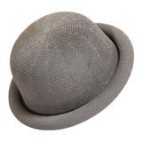 Maxbell Women Mens Summer Fedora Hat Beach Cuban Style Crimped Brim Hat Gray