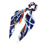Maxbell Silk Elastic Hair Bands Ponytail Holder Scrunchy Ties Acces dark blue