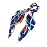 Maxbell Silk Elastic Hair Bands Ponytail Holder Scrunchy Ties Acces dark blue