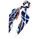 Maxbell Silk Elastic Hair Bands Ponytail Holder Scrunchy Ties Acces dark blue