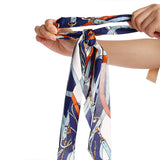 Maxbell Silk Elastic Hair Bands Ponytail Holder Scrunchy Ties Acces dark blue