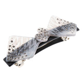 Maxbell Spring Barrette Resin Geometric Hair Grip Clip Women Hair Jewelry Gray