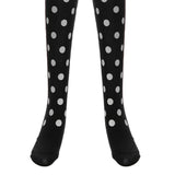 Maxbell Women Halloween Thigh High Long Stockings Over Knee Costume White Dot