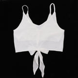 Maxbell Sleeveless Tank Tops Vest Casual V Neck Blouse Camisole for Summer  White L