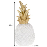 Creative Resin Pineapple Shaped Ornament Gift Home Desktop Decoration White