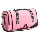 Maxbell Waterproof Yoga Gym Duffel Bag Sports Handbag with Shoes Compartment  Pink