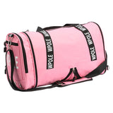 Maxbell Waterproof Yoga Gym Duffel Bag Sports Handbag with Shoes Compartment  Pink