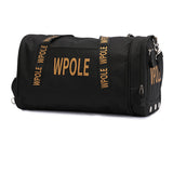 Maxbell Waterproof Yoga Gym Duffel Bag Sports Handbag with Shoes Compartment  Black