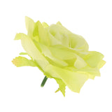 10x Silk Rose Flower Heads Artificial Flowers for Wedding Decor Green