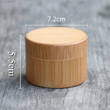 Maxbell Bamboo Storage Bottles Kitchen Tea Container Jar Cans Case Organizer Round C