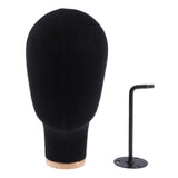 Maxbell Wall Mounted Mannequin Head Wig Hat Making Glasses Display Model Manikin Black - Aladdin Shoppers