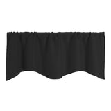 Maxbell Short Curtain Panel Solid Color Valance for Kitchen Windows Black