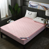 Maxbell Waterproof Cotton Bedding Fitted Sheet/Bed Cover  Light Pink_150x200cm