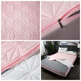 Maxbell Waterproof Cotton Bedding Fitted Sheet/Bed Cover  Light Pink_150x200cm