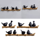 Maxbell Resin Birds Wall-Mount Hanger Hook Handbag Hat Key Holder Home Decor 2 Birds