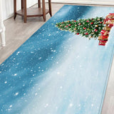 Maxbell Living Room Floor Mat Carpet Bedroom Area Rug for Christmas  Light Blue