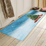 Maxbell Living Room Floor Mat Carpet Bedroom Area Rug for Christmas  Light Blue