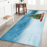 Maxbell Living Room Floor Mat Carpet Bedroom Area Rug for Christmas  Light Blue