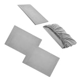 Maxbell 4 Pieces Bedding Set Bed Sheet Cover Fitted Sheets Pillow Shams Light Grey