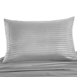 Maxbell 4 Pieces Bedding Set Bed Sheet Cover Fitted Sheets Pillow Shams Light Grey