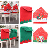 Maxbell Christmas Chair Cover Santa Hat Chair Slipcover Non-woven Cloth Style_1