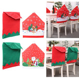 Maxbell Christmas Chair Cover Santa Hat Chair Slipcover Non-woven Cloth Style_1