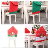 Maxbell Christmas Chair Cover Santa Hat Chair Slipcover Non-woven Cloth Style_1