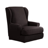 Maxbell Stretch Wing Back Chair Cover 2-Piece Wingback Sofa Slipcover Coffee