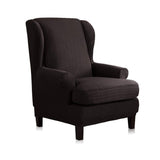 Maxbell Stretch Wing Back Chair Cover 2-Piece Wingback Sofa Slipcover Coffee