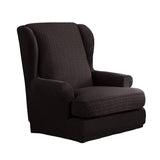 Maxbell Stretch Wing Back Chair Cover 2-Piece Wingback Sofa Slipcover Coffee