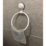 Maxbell Bathroom Vacuum Suction Cup Towel Ring Round Holder Stand No Nail Durable