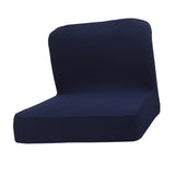 Maxbell Short Low Back Stretch Dining Chair Cover Bar Stool Seat Slipcover Dark Blue