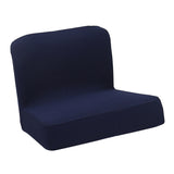 Maxbell Short Low Back Stretch Dining Chair Cover Bar Stool Seat Slipcover Dark Blue