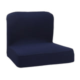 Maxbell Short Low Back Stretch Dining Chair Cover Bar Stool Seat Slipcover Dark Blue