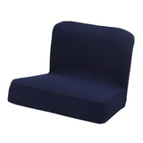 Maxbell Short Low Back Stretch Dining Chair Cover Bar Stool Seat Slipcover Dark Blue