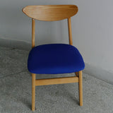 Maxbell Stretch Dining Room Chair Seat Cover with Locking Buckle Royal Blue